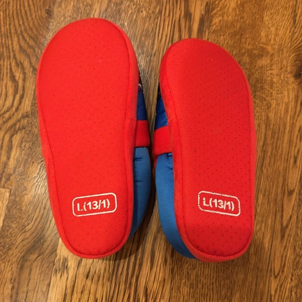 Marvel Superhero Kids Slippers - Red and Blue Size 13/1